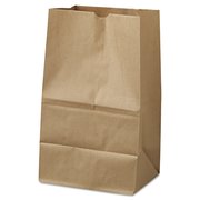General Paper Bags, 40 lbs Cap, #20 Squat, 8.25"Wx5.94"Dx13.38"H, Kraft, PK500 18421